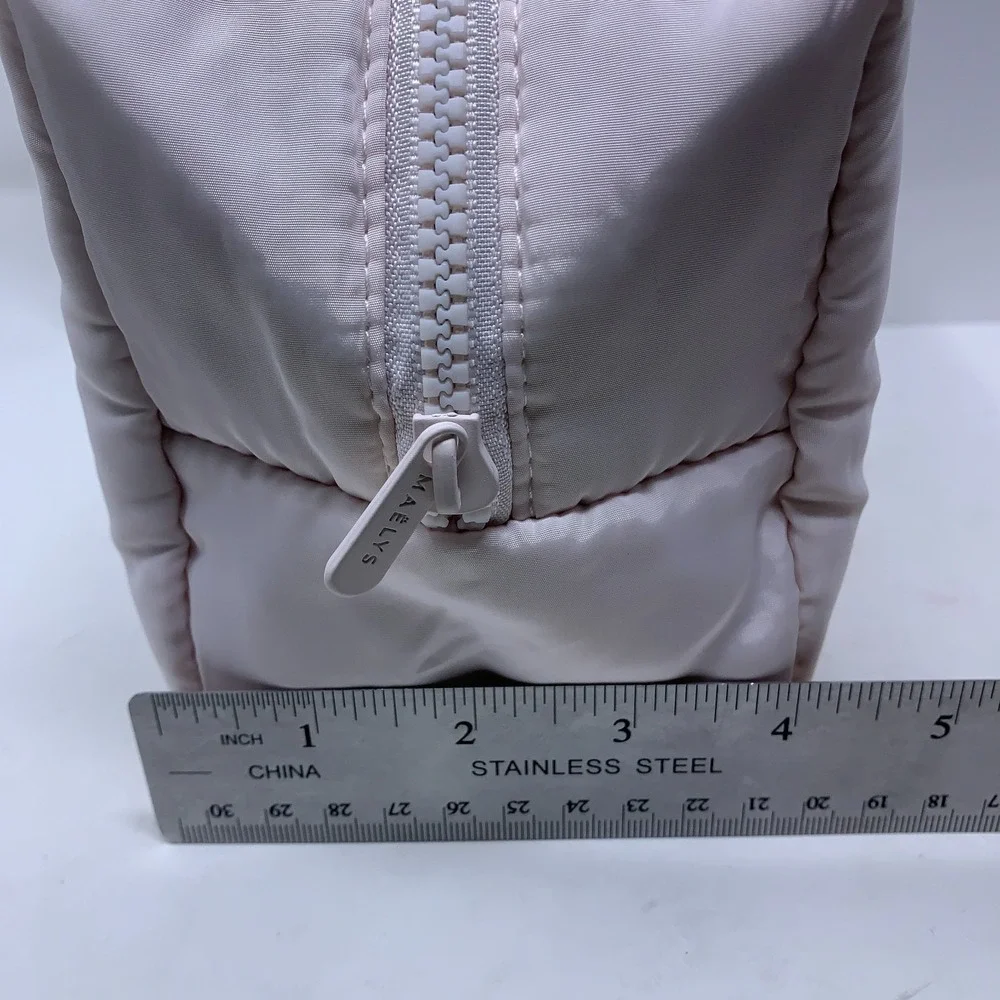 Maelys Light Pink Zipper Close Cosmetic Bag New *Flaw